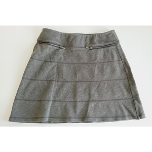 Athleta Gray Strata‎ Knit A Line Skirt With Zip Pockets Size S
